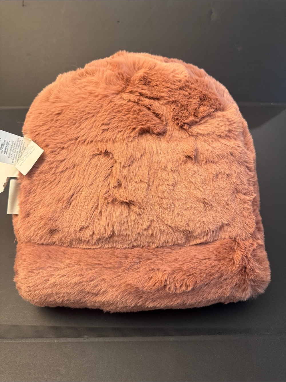 New Tablet Pillow By RACHEL ZOE - Faux Fur - Dusty Rose Blush - Picture 3 of 10